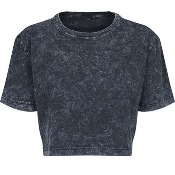 Ladies´ Acid Washed Cropped Tee - Build Your Brand Miniaturansicht